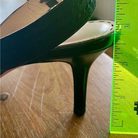 Coach open-toe heels. Black. - Picture 5 of 5